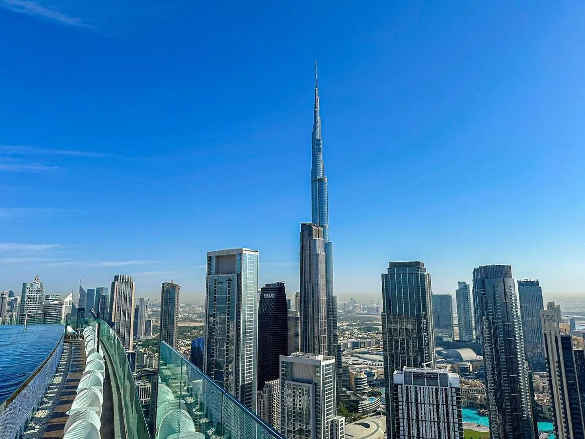64Th Floor Rooftop Dream, Burj Khalifa View Pool, 2Br Apartment In Paramount Hotel Midtown Dubai